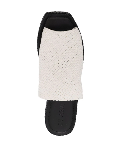 Shop St Agni Interwoven-design Open-toe Sandals In White