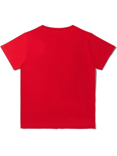 Shop Lacoste Embroidered Logo Cotton T-shirt In Red