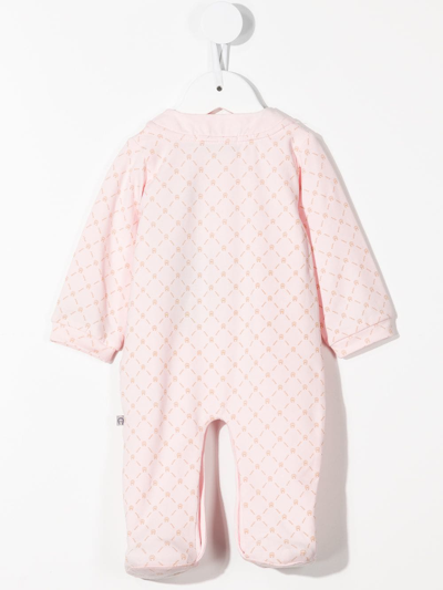 Shop Aigner Sleeve Logo-print Babygrow In Pink