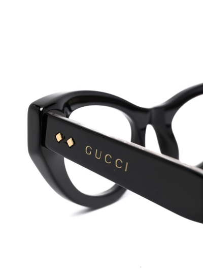 Shop Gucci Cat-eye Optical Glasses In Black