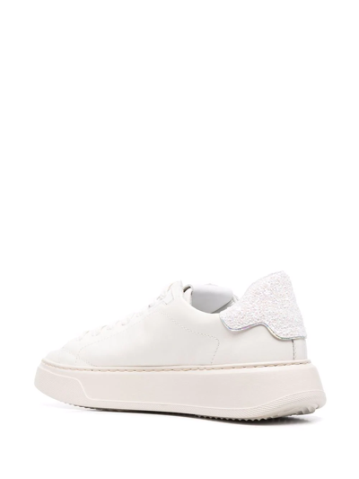 Philippe Model Temple Monochrome Low-top Sneakers In White