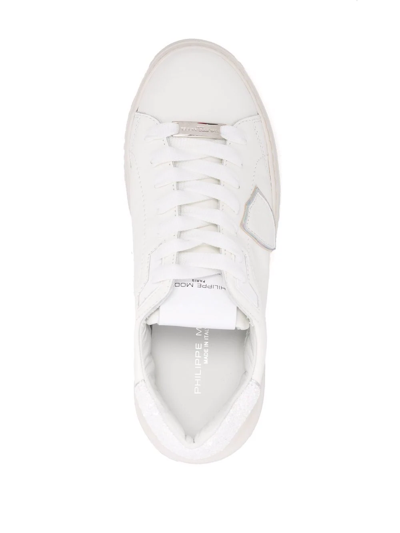 Philippe Model Temple Monochrome Low-top Sneakers In White