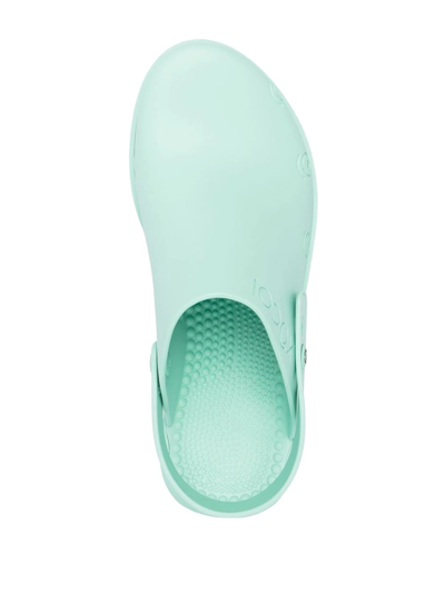 Shop Xocoi Debossed-logo Slingback Sandals In Green
