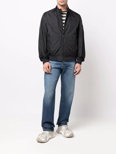 Moncler Reppe Logo-appliquéd Shell Bomber Jacket In Black | ModeSens