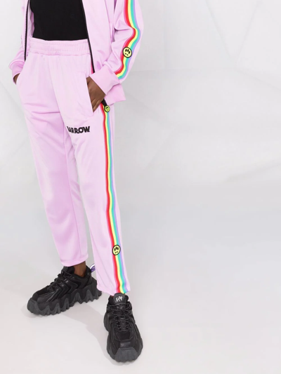 Shop Barrow Side-stripe Track Pants In Pink