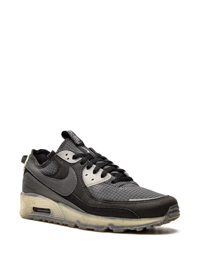 Nike Air Max Terrascape 90 Recycled-textile Low-top Trainers In Black