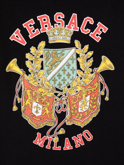 Shop Versace Logo-print T-shirt In Black