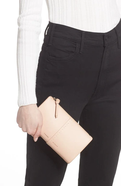 Shop Frame Les Second Leather Wallet Crossbody Bag In Soft Pink