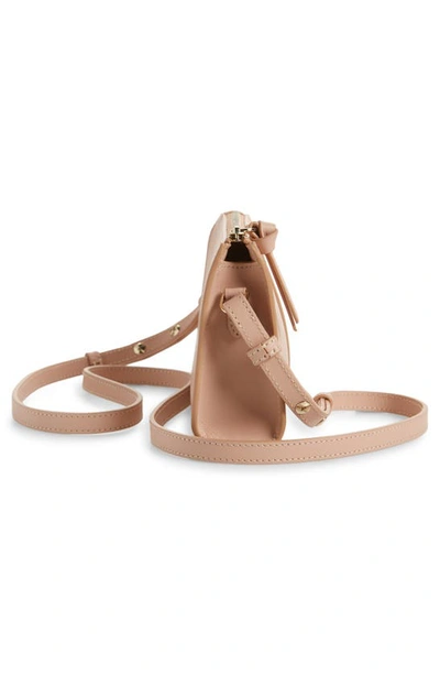 Shop Frame Les Second Leather Wallet Crossbody Bag In Soft Pink