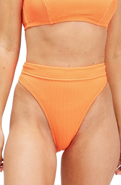 Shop Billabong Summer High Maui Rider Bikini Bottoms In Orange Crush