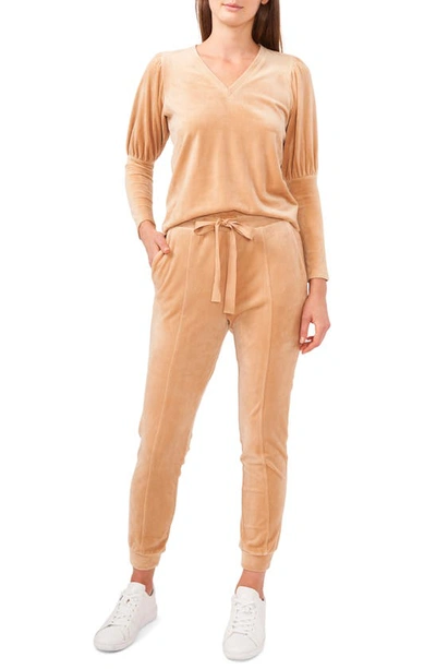 Shop 1.state Velour Pants In Cappuccino