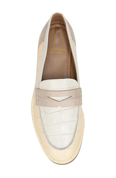 Shop Sam Edelman Birch Penny Loafer In Eggshell