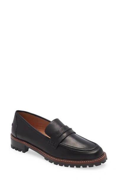Shop Madewell The Corinne Lug Sole Loafer In True Black