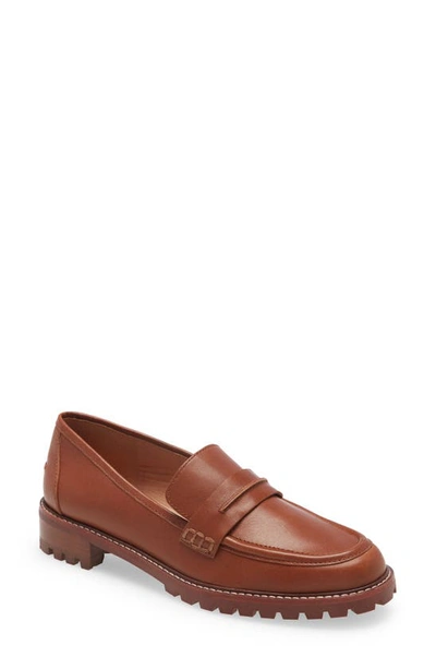 Shop Madewell The Corinne Lug Sole Loafer In Dried Maple