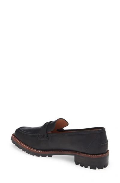 Shop Madewell The Corinne Lug Sole Loafer In True Black