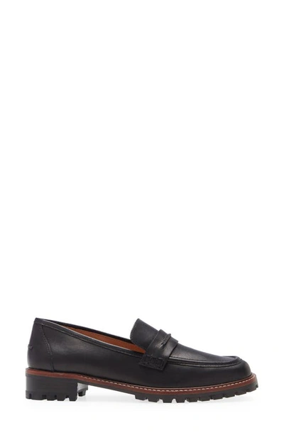Shop Madewell The Corinne Lug Sole Loafer In True Black