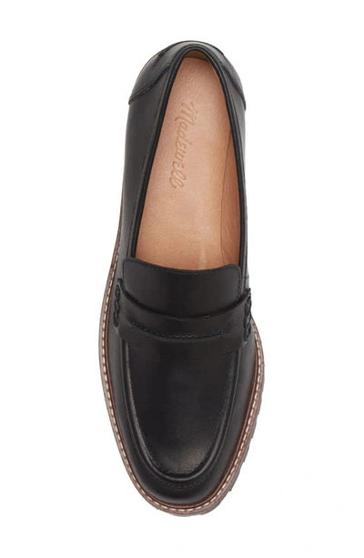 Shop Madewell The Corinne Lug Sole Loafer In True Black