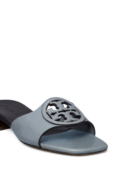 Shop Tory Burch Bombé Miller Slide Sandal In Light Blue/ Perfect Navy