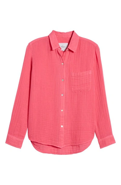 Shop Rails Ellis Cotton Shirt In Hibiscus
