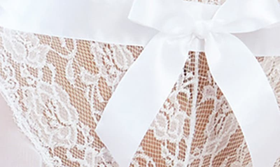 Dreamgirl Scalloped Galloon Lace Plunge Neck Teddy In White