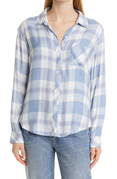 Shop Rails Hunter Plaid Button-up Shirt In Blue Lake Coral