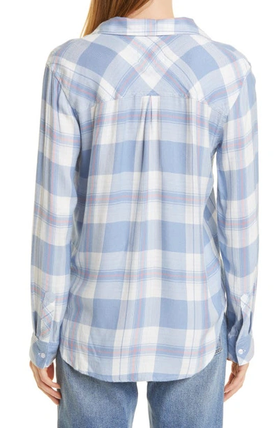 Shop Rails Hunter Plaid Button-up Shirt In Blue Lake Coral