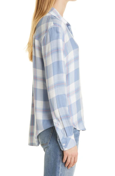 Shop Rails Hunter Plaid Button-up Shirt In Blue Lake Coral