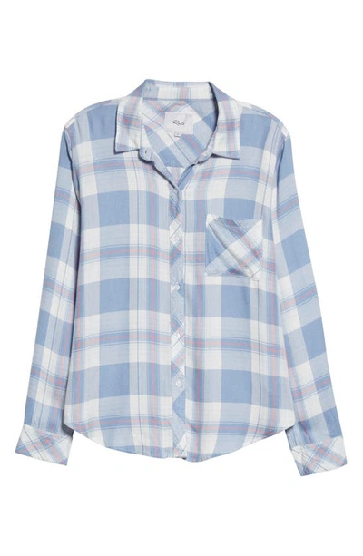 Shop Rails Hunter Plaid Button-up Shirt In Blue Lake Coral