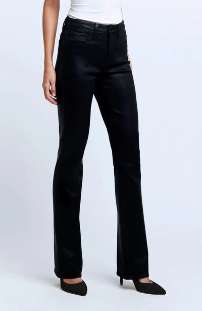 Shop L Agence Selma High Waist Baby Boot Jeans In Noir Coated