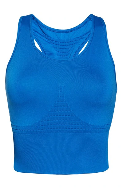 Shop Sweaty Betty Stamina Longline Sports Bra In Oxford Blue