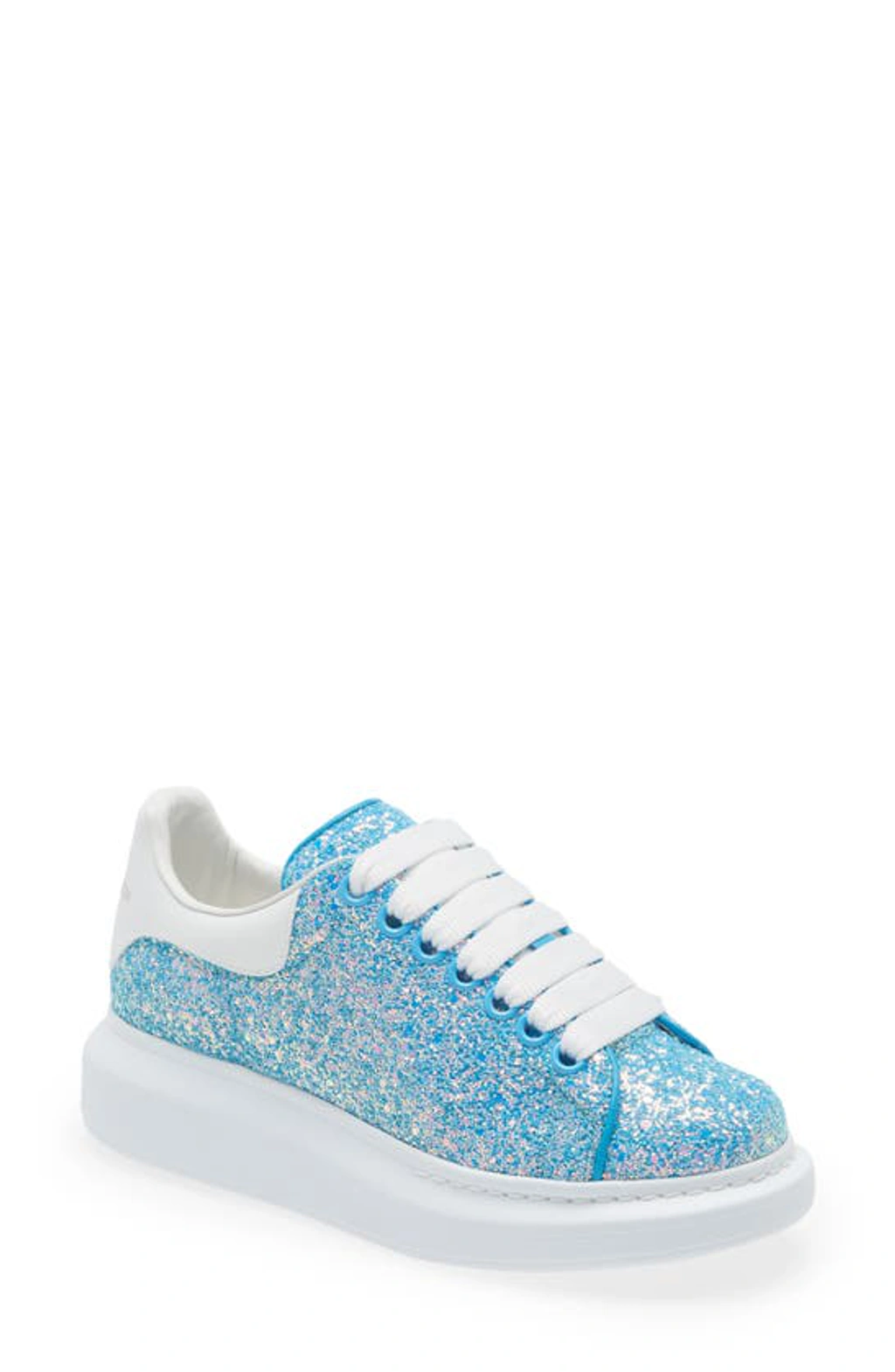 Alexander Mcqueen Light Blue Glitter embellished Oversized Sneakers ModeSens