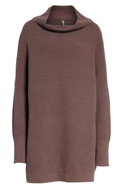 Free People Ottoman Slouchy Tunic Sweater Dress In Nutmeg