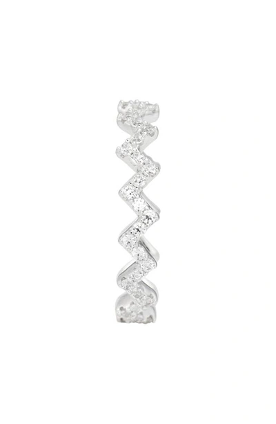 Shop Apm Monaco Up & Down Zigzag Ring In Silver