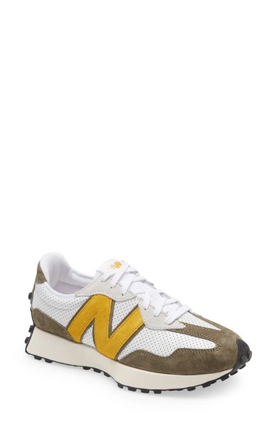 Shop New Balance 327 Sneaker In White/ Varsity Gold