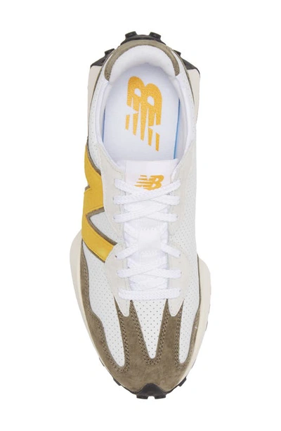 Shop New Balance 327 Sneaker In White/ Varsity Gold