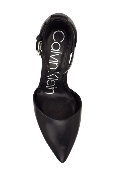 Shop Calvin Klein Hilda D'orsay Ankle Strap Pump In Black 003