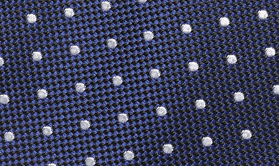Shop Eton Pin Dot Silk Tie In Navy