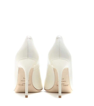 Shop Jimmy Choo Abel Leather Pumps In Off White