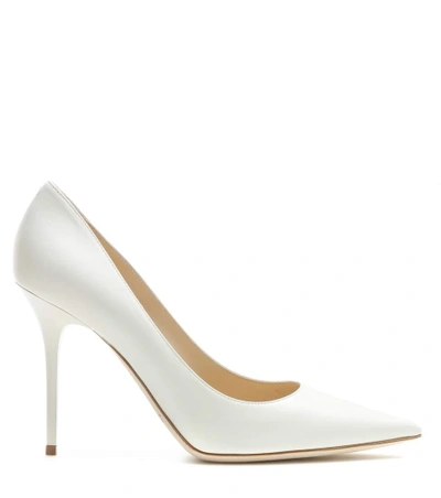 Shop Jimmy Choo Abel Leather Pumps In Off White