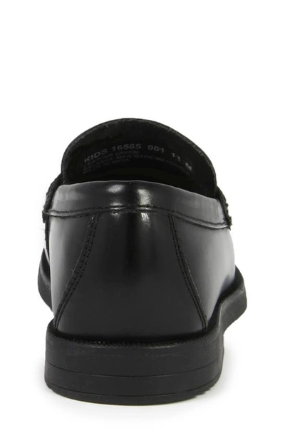 Florsheim Toddler, Little And Big Boy Croquet Penny Loafer Jr. Shoes In Black