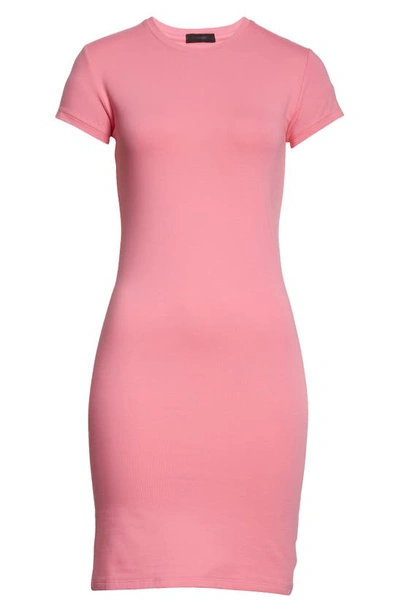 Shop Atm Anthony Thomas Melillo Cotton Jersey T-shirt Dress In Pink Cosmos