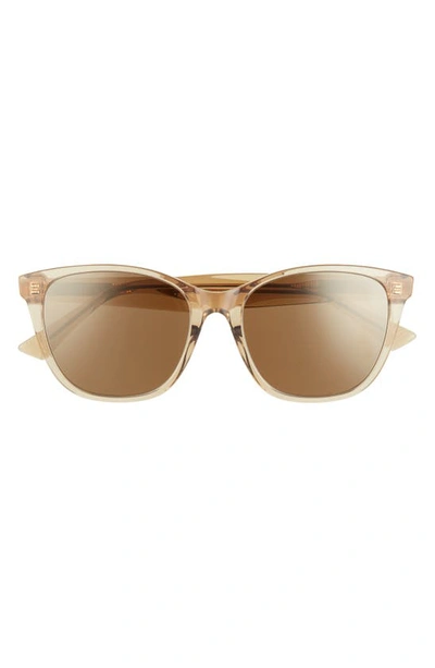 Shop Bottega Veneta 55mm Cat Eye Sunglasses In Brown