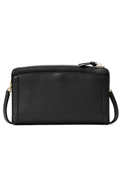 Shop Kate Spade Knott Small Leather Crossbody Bag In Black