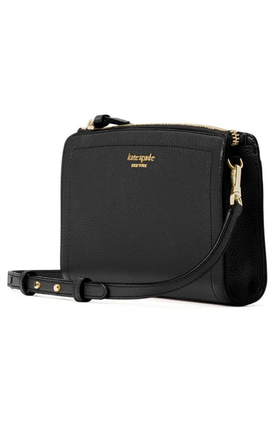 Shop Kate Spade Knott Small Leather Crossbody Bag In Black