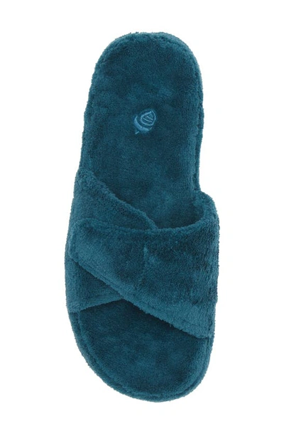 Shop Acorn Spa Slide Slippers In Peacock