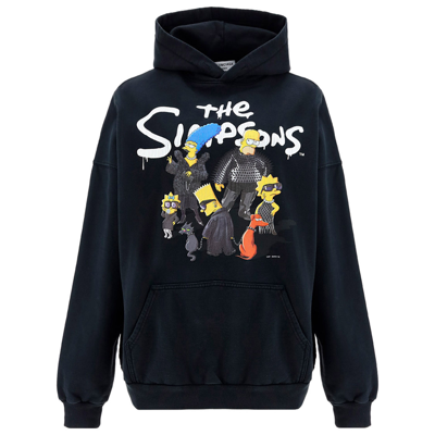 Shop Balenciaga Women's Sweatshirt Hood Hoodie  The Simpsons In Black