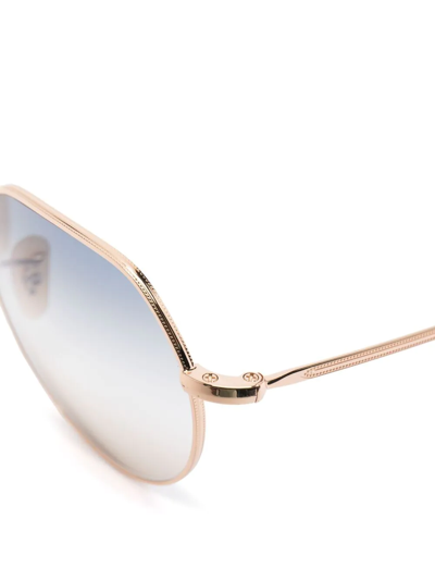 Ray Ban Jack Gradient-lense Sunglasses In Gold