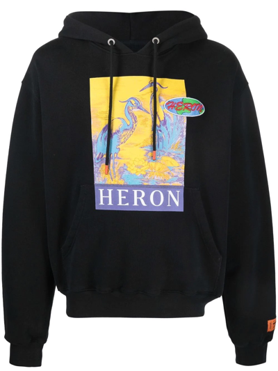 Heron preston top yellow hoodie