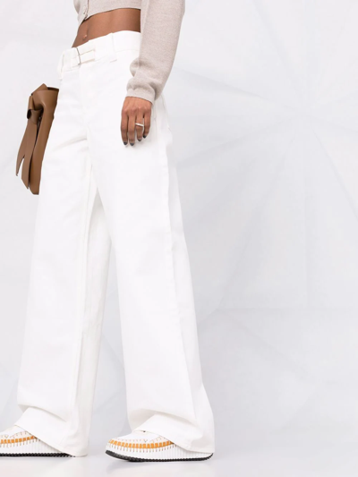 Shop Jil Sander Wide-leg Denim Jeans In White