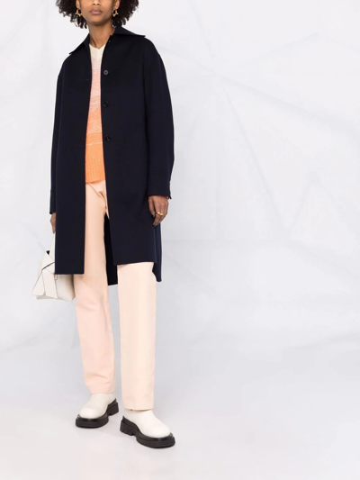 Jil Sander Button-front Coat In Blue